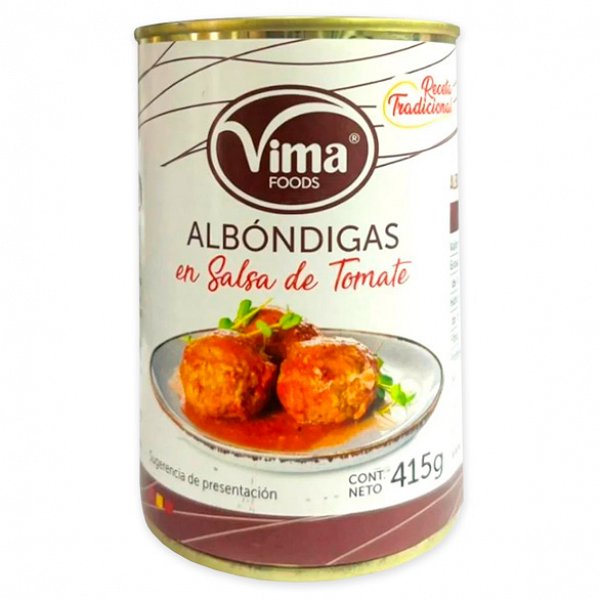 Albóndigas en Salsa de Tomate Vima, Lata 415 gr
