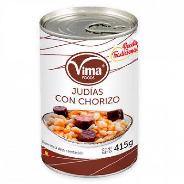 Judías con Chorizo Vima, Lata 415 gr