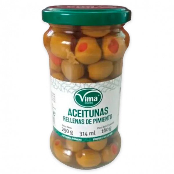 Aceituna Rellena con Pimiento Vima, Frasco 314 ml