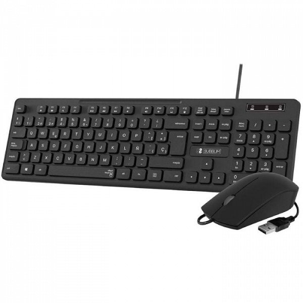 Teclado y Ratón Subblim Combo Business Slim CSSK01/Negro